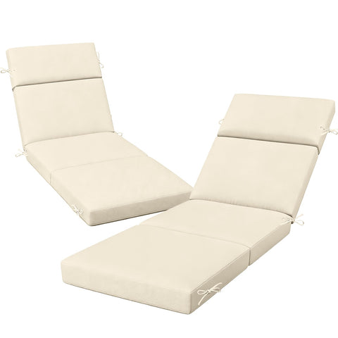 VOGVOG outdoor chaise cushion with 4-section folding for versatile lounge fits.