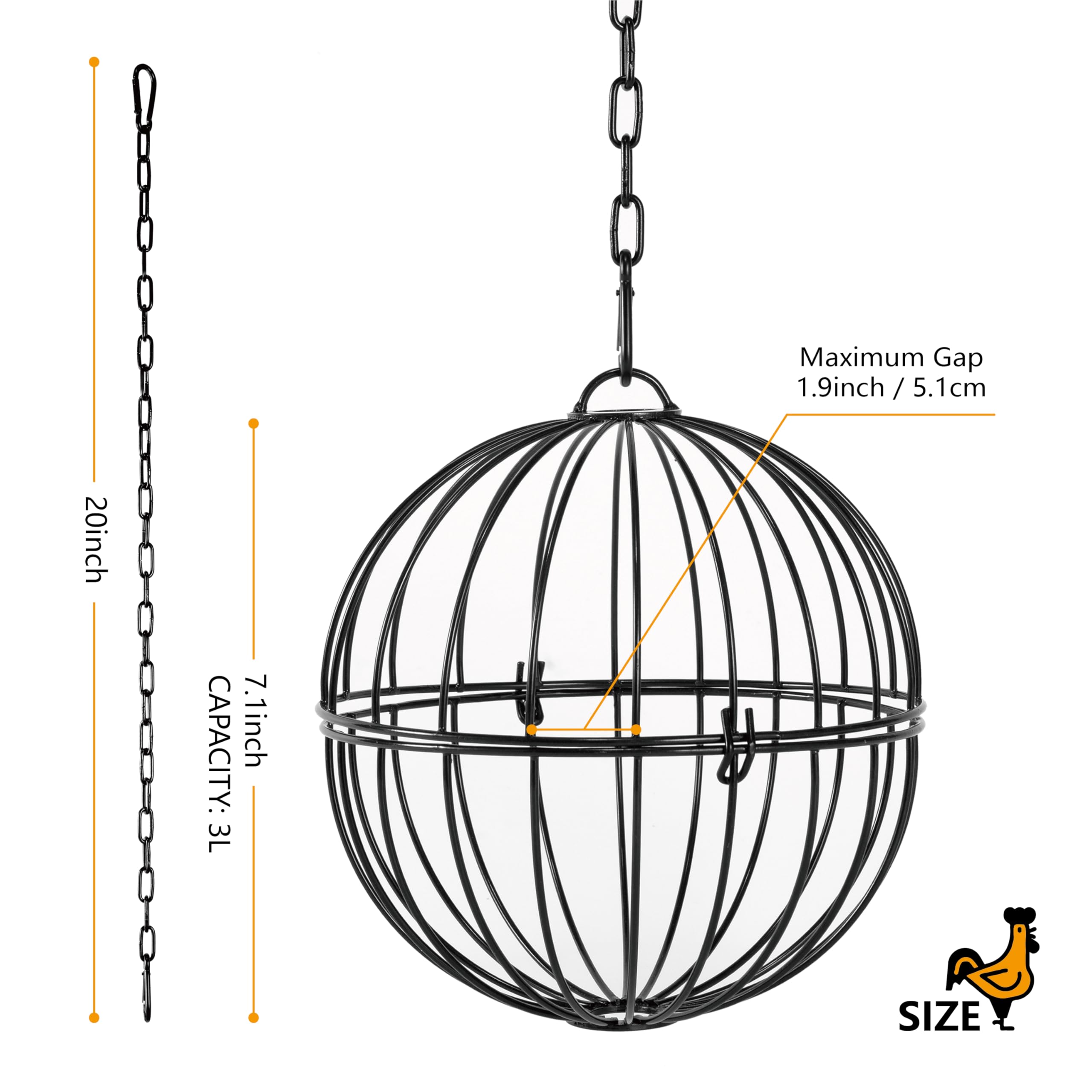 Voikm foraging ball encourages hens to peck and explore the coop.