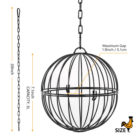 Voikm foraging ball encourages hens to peck and explore the coop.