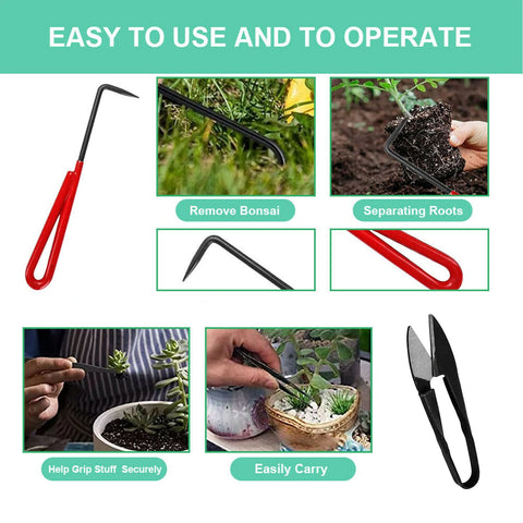 Voilamart bonsai tool set knot knife for trimming tight knots.