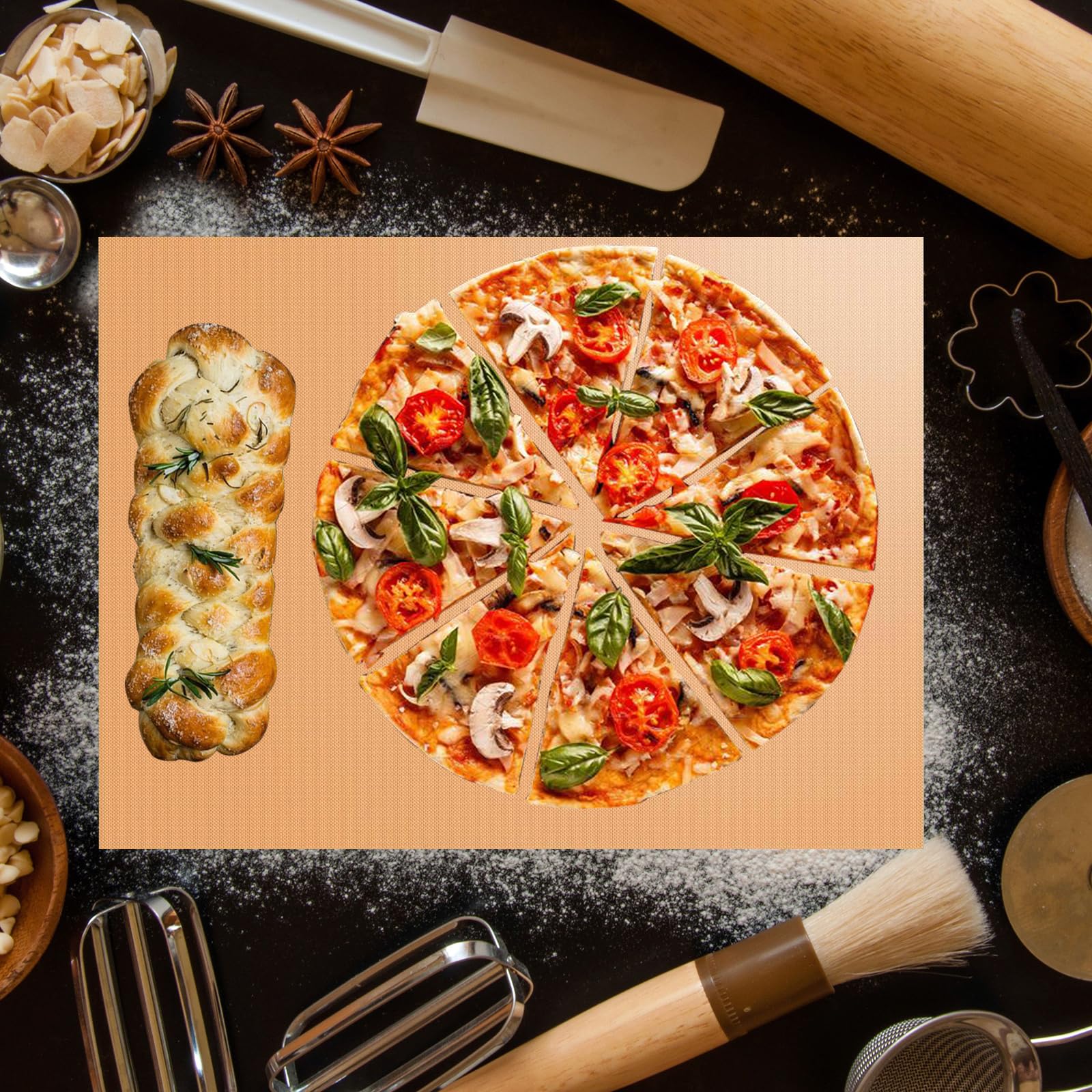 VOIRBLEU BBQ Grill Mat Roll doubles as oven liner for roasting and baking.