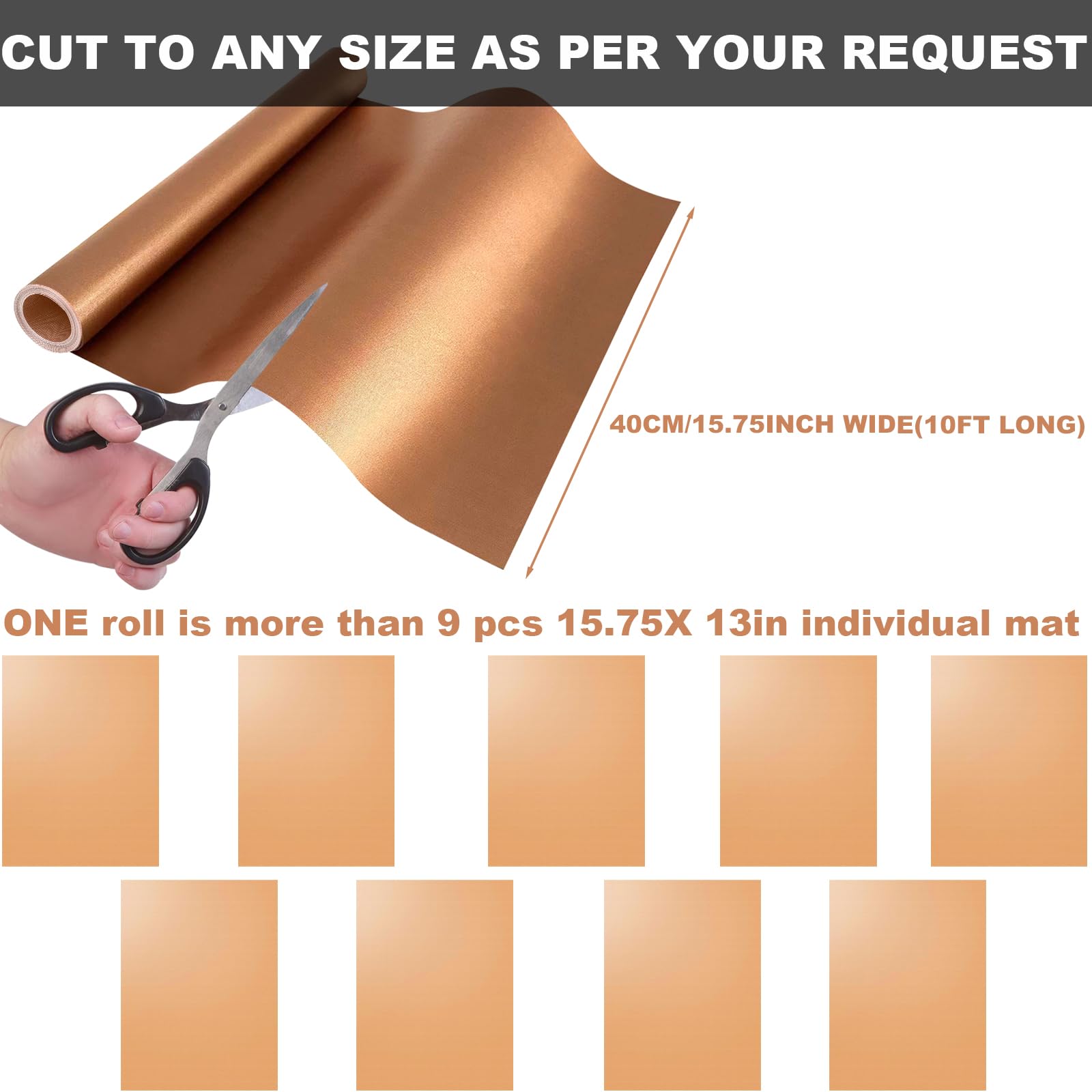 VOIRBLEU BBQ Grill Mat Roll with teflon coating provides non-stick grilling and cleaner grates.
