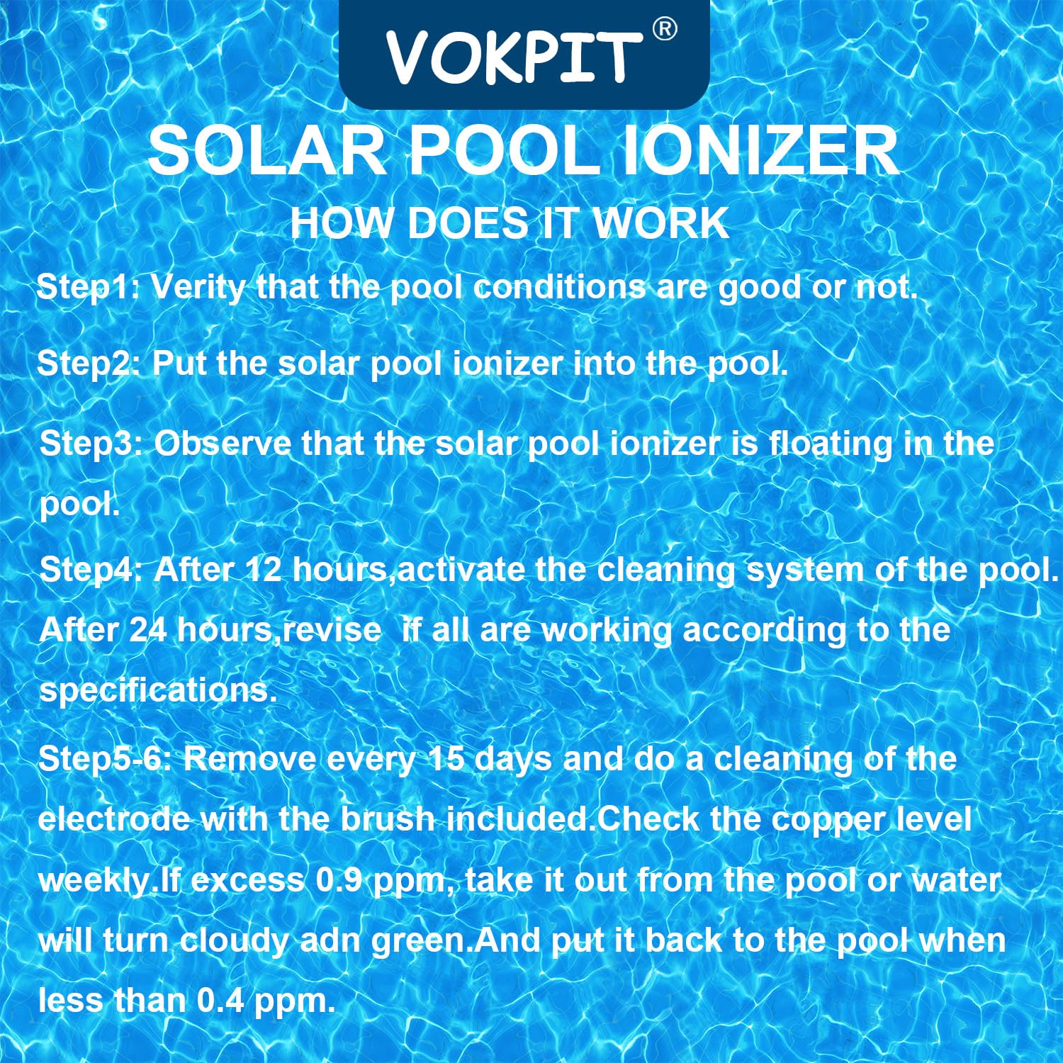 VOKPIT floating purifier ensures chlorine-free water experience with fewer irritants
