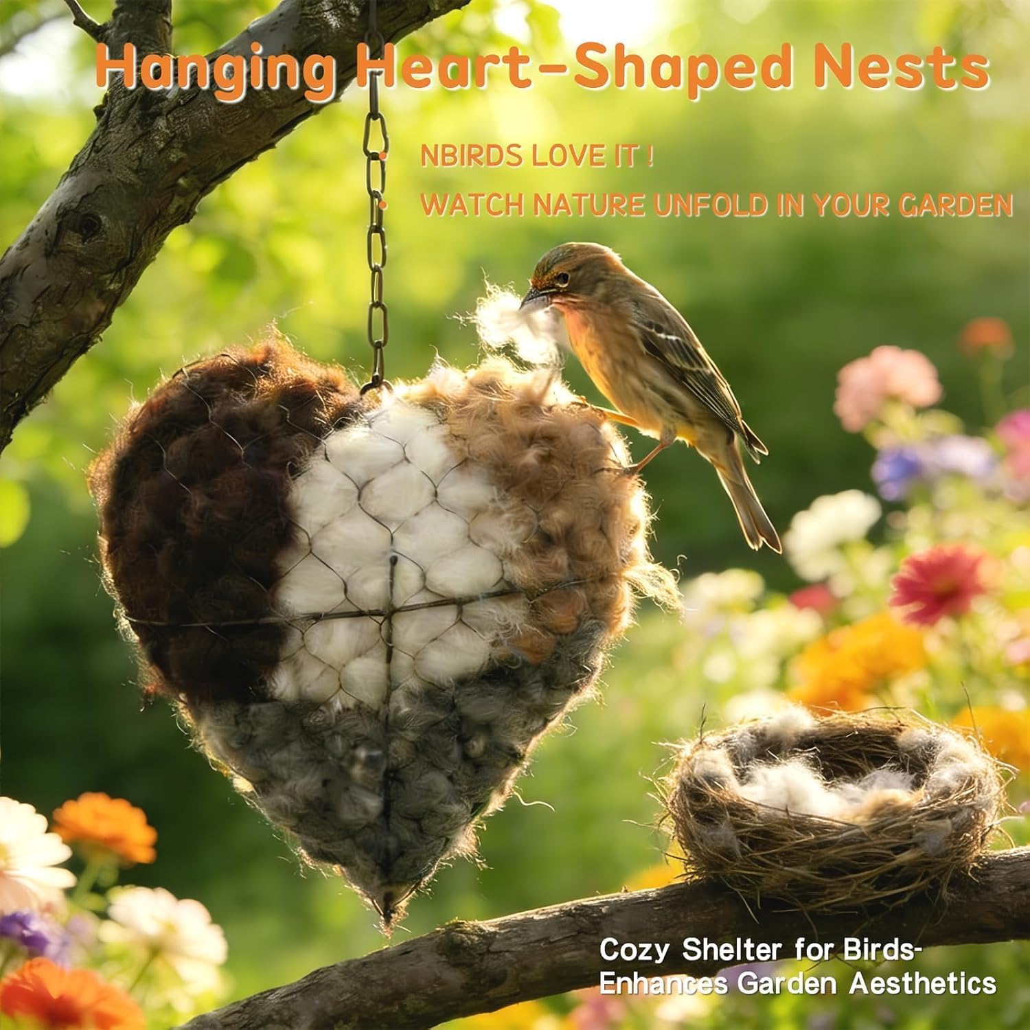 VOKSODHCK winter garden nest habitat blends art with wildlife shelter.