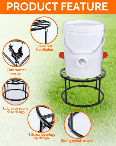Vokvaktak heavy duty iron stand supports buckets with durable coating