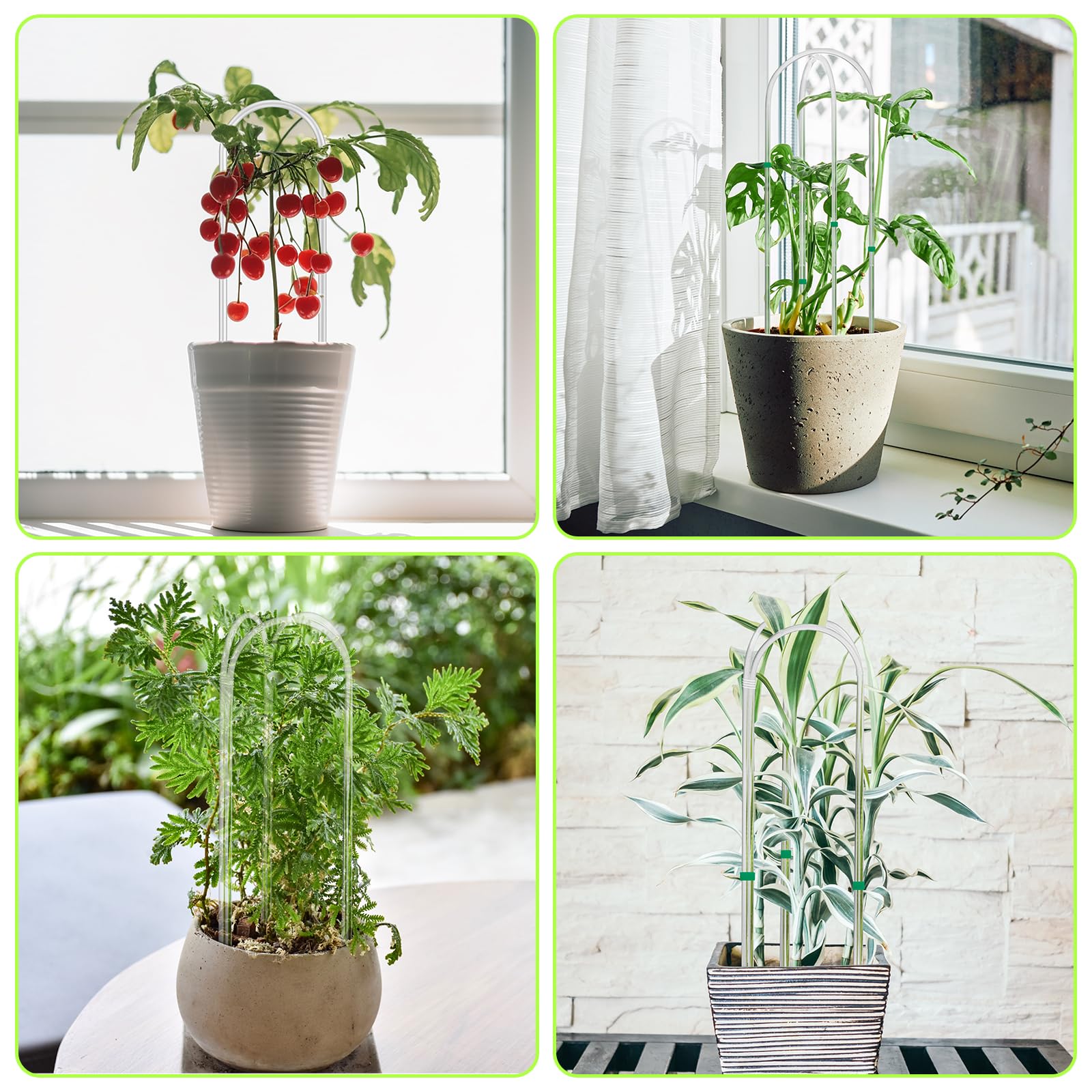 Vokvaktak 16-inch trellis stands in pot with pothos climbing.