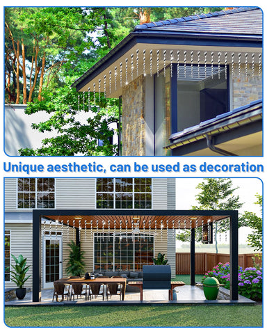 Vokvaktak hanging silver spiral deterrent doubles as outdoor decor