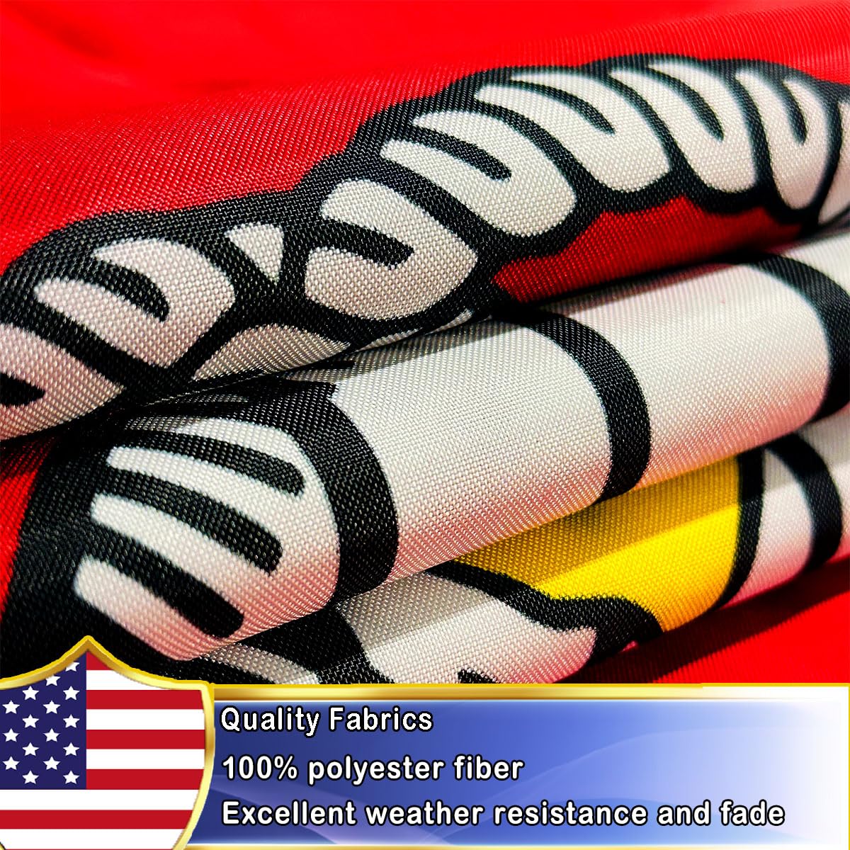 Volta Marine Corps Flag brass grommets resist rust for enduring outdoor use.