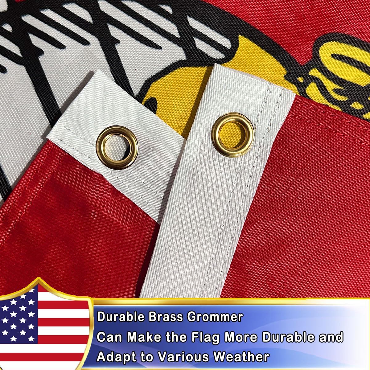 Volta Marine Corps Flag double-stitched edges ensure longevity and reliable hoisting.