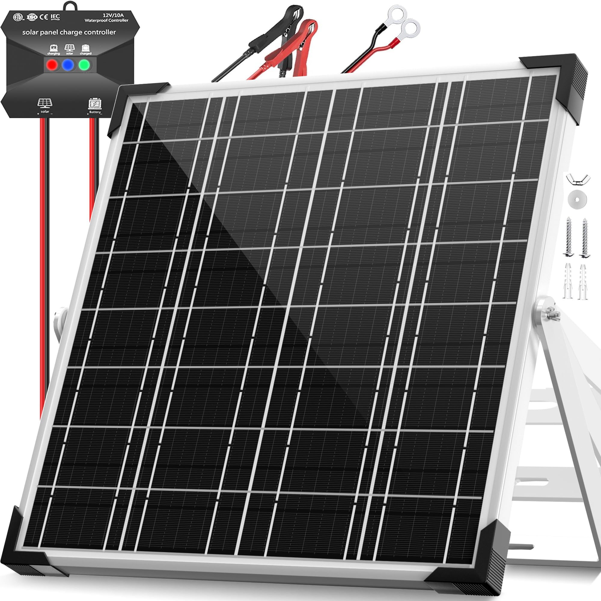 Voltset 12V solar charger panel delivering efficient MPPT charging.