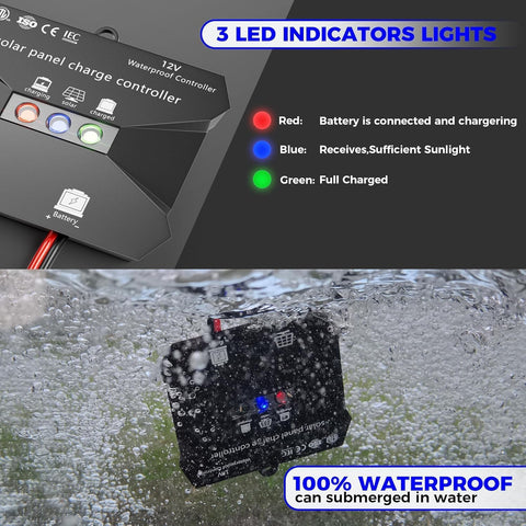 Voltset MPPT controller display panel demonstrates real-time status for easy charging monitoring.
