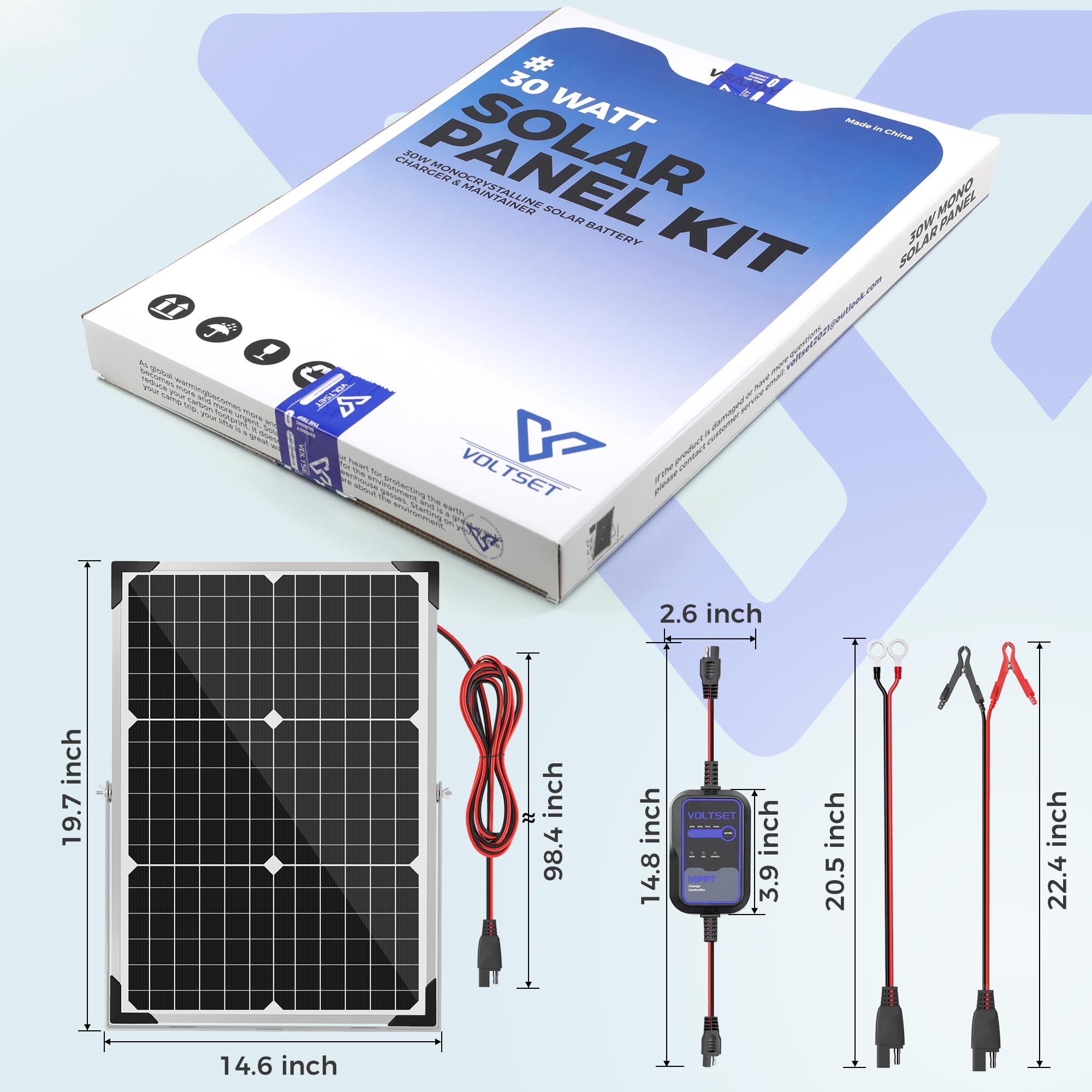 Voltset weatherproof solar panel suitable for marine use