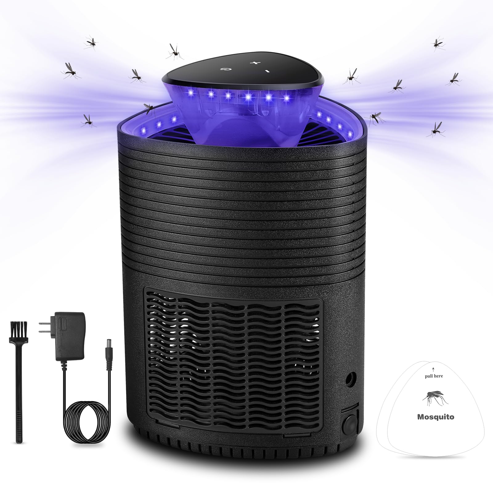 VOLTSYNXRZ fruit fly trap with dual blue light attracts pests indoors.