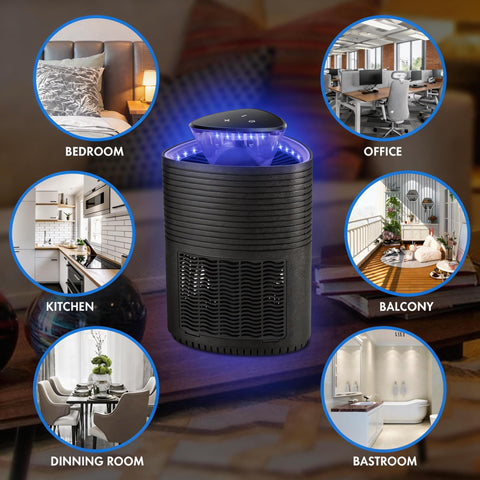 VOLTSYNXRZ indoor pest trap operates quietly in bedrooms and kitchens.