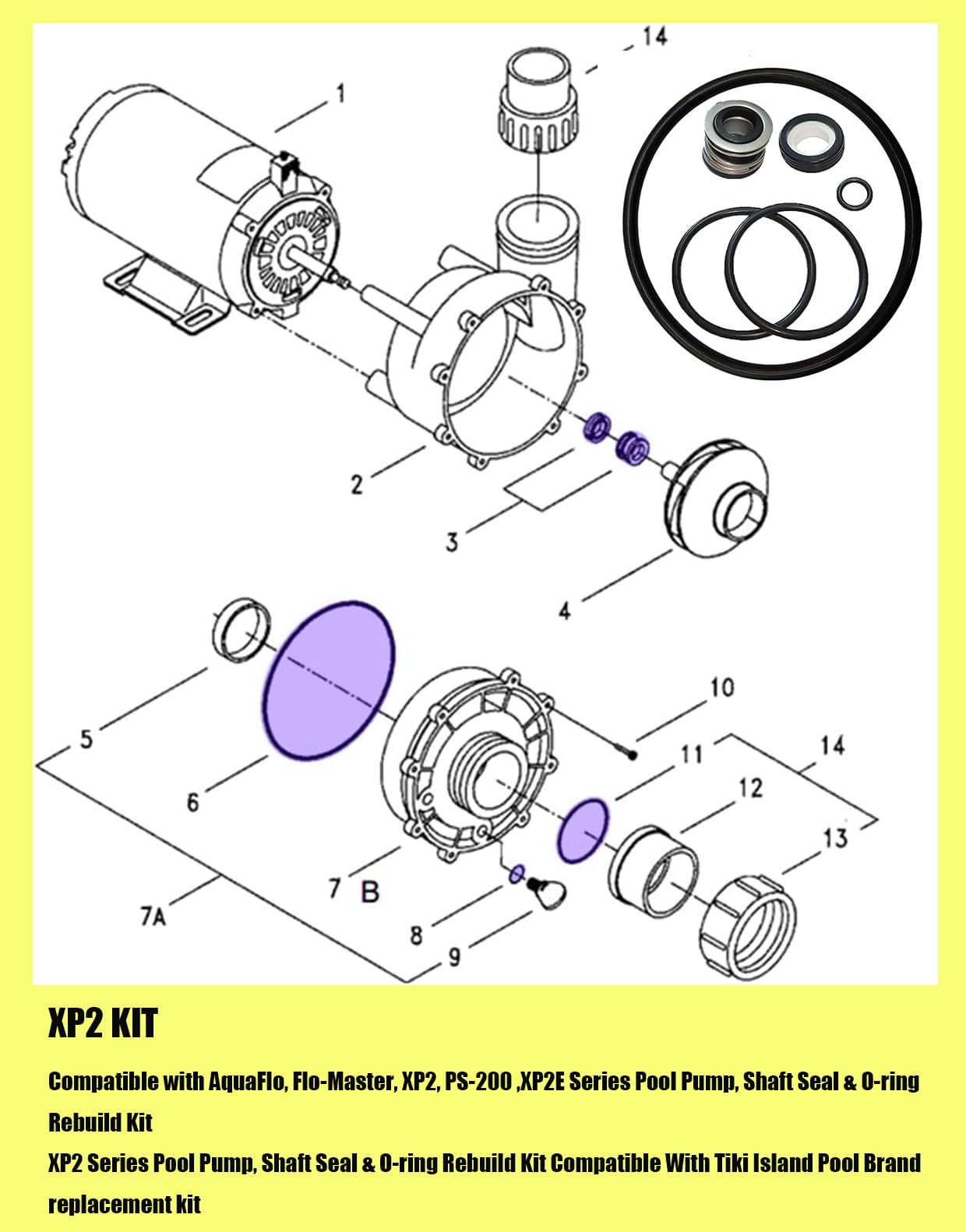 Volute O-ring for 92200300 ensures tight fit and longevity.