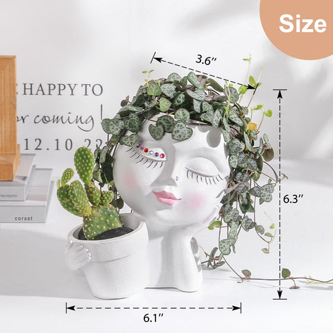 Vomiceak face planter head to dress up with accessories for personalized decor