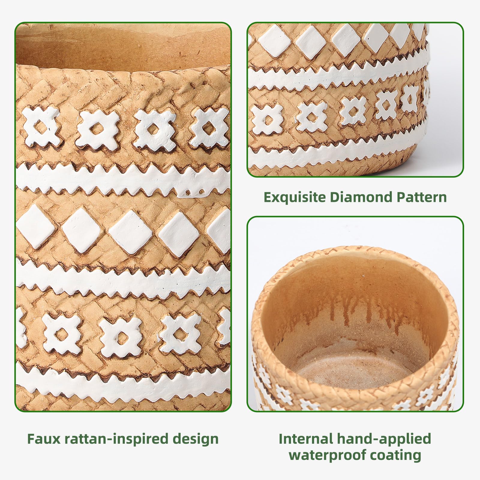 vomiceak boho decor planter complements modern farmhouse spaces.