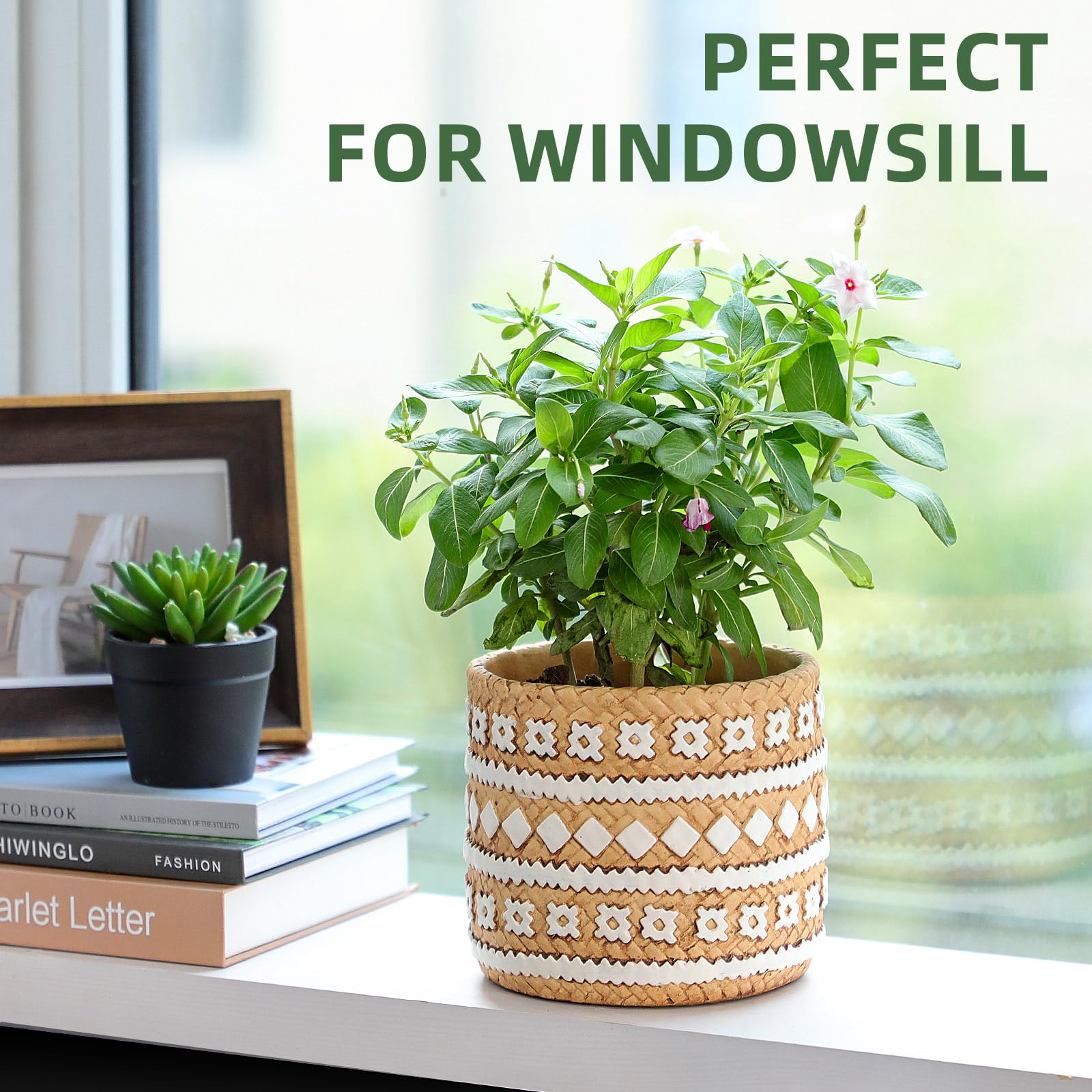vomiceak herb-friendly planter ready for kitchen counter basil or parsley.