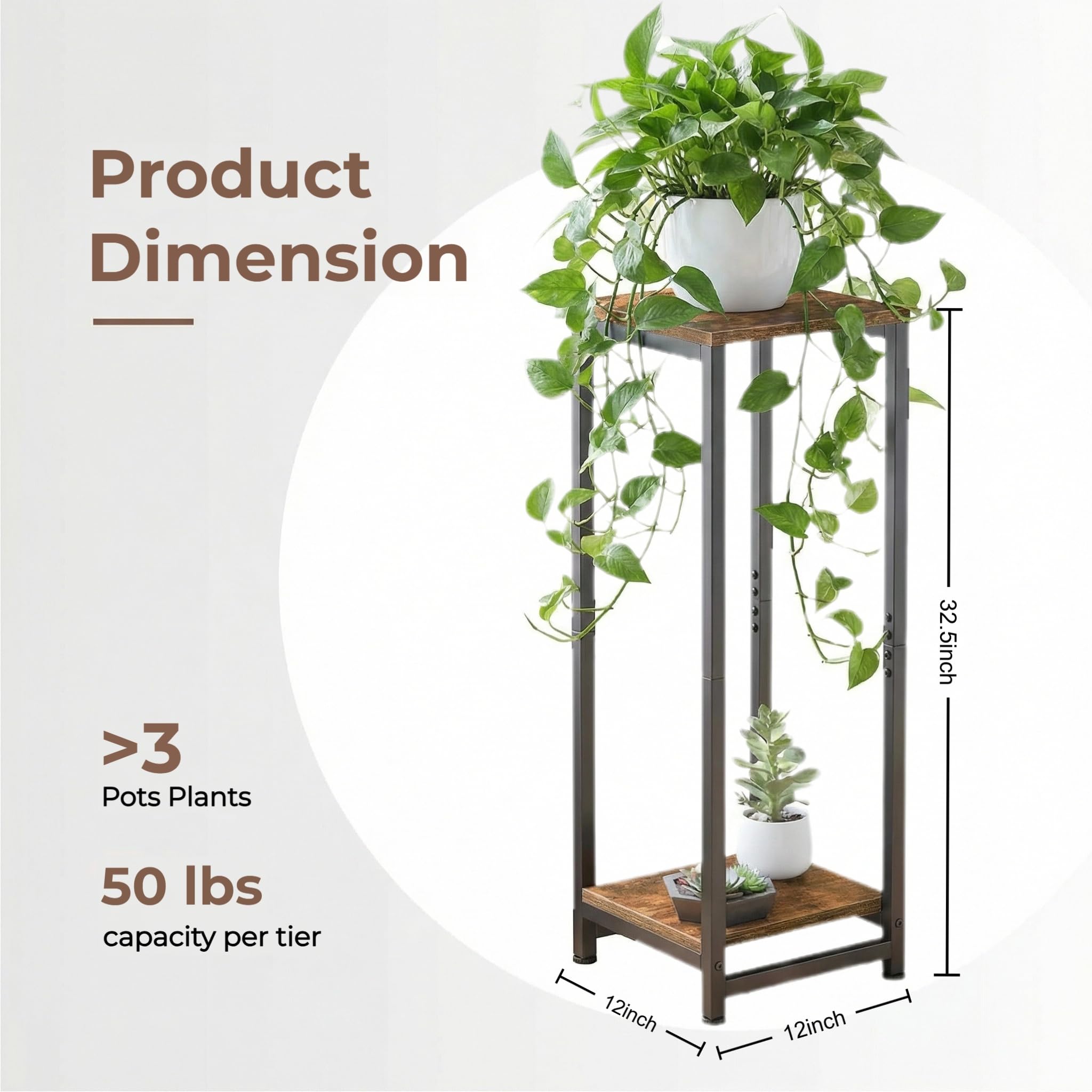 VonDream indoor plant display table elevates room decor with two levels.