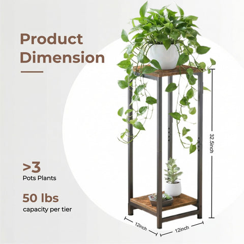 VonDream indoor plant display table elevates room decor with two levels.