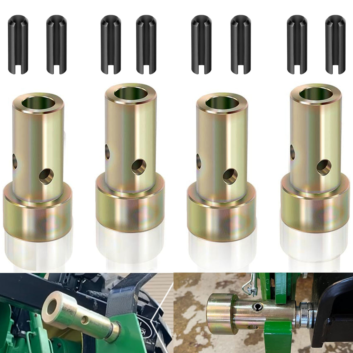 VONLX Cat 1 hitch bushings set ready for quick hitch compatibility on tractors