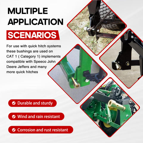 VONLX quick hitch conversion kit ready for standard implements