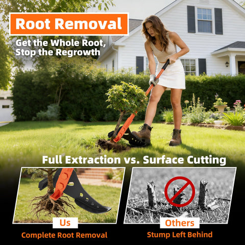 voominhtec tree puller root ball removal targets invasive saplings and root systems.