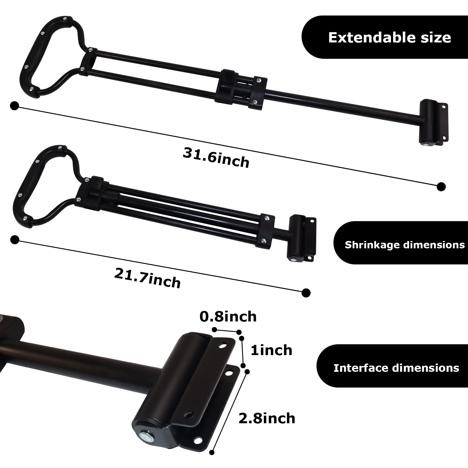 VOONKE wagon pull handle extended reach eases steering during setup.