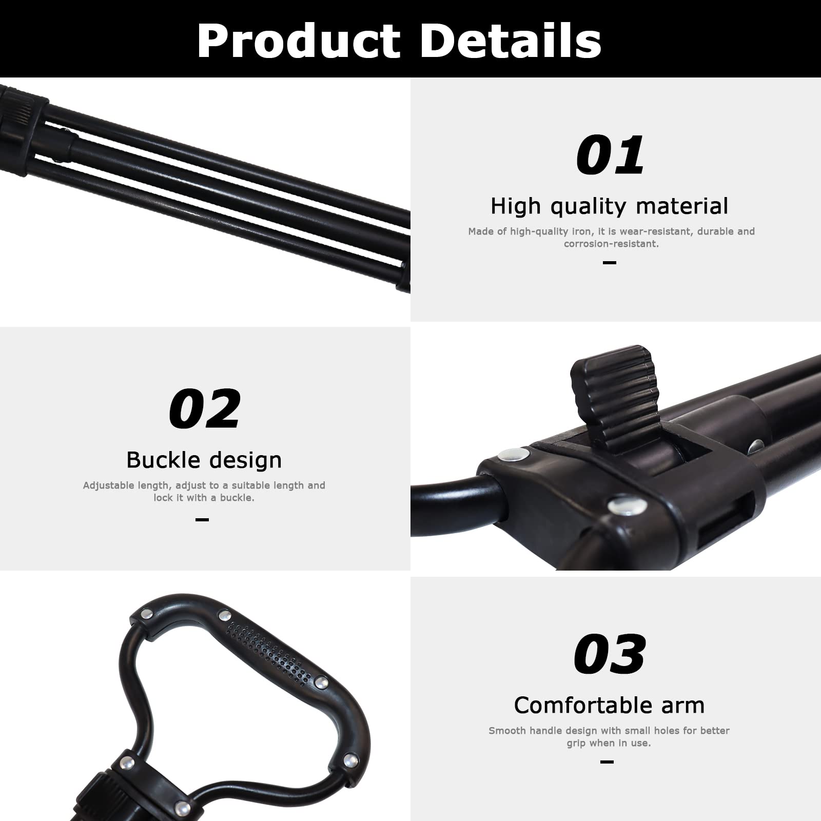 VOONKE wagon pull handle fixed metal frame compatibility ensures sturdy use.
