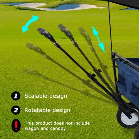 VOONKE wagon pull handle in use eases outdoor transport.