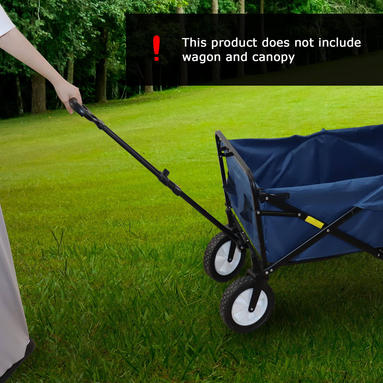 VOONKE wagon pull handle packaging highlights size and installation notes.