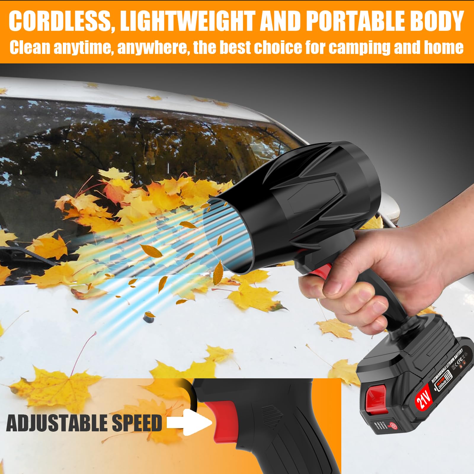 Vopot turbo air jet blower delivers powerful debris removal