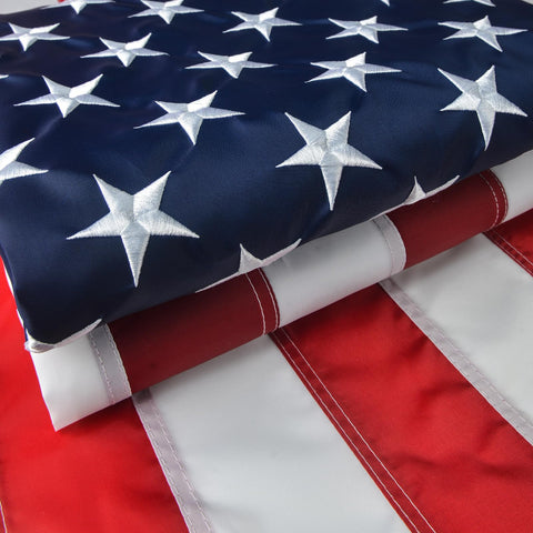 VORENUS American flag with embroidered stars for durable outdoor display