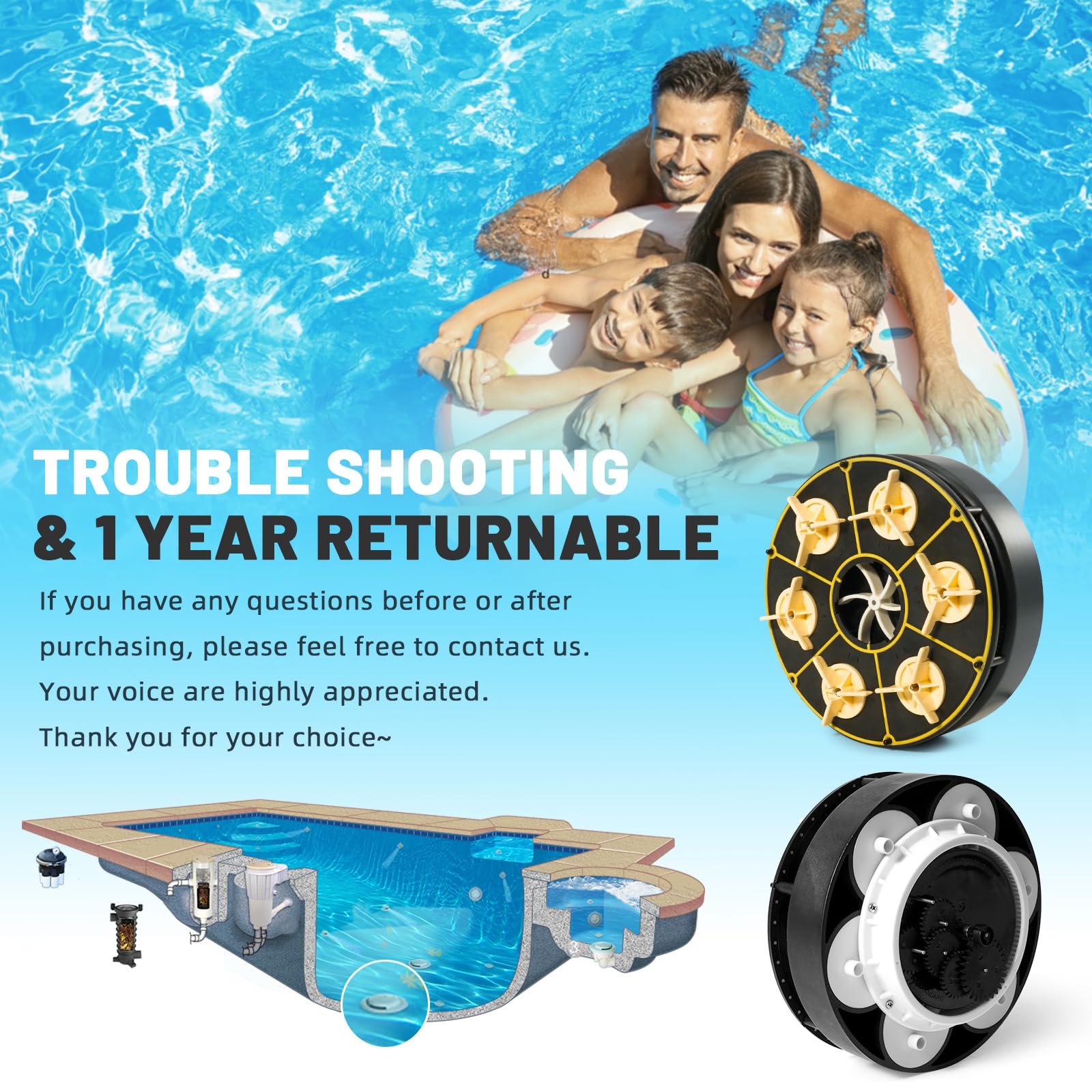In-floor pool module installation scene showing seamless integration.