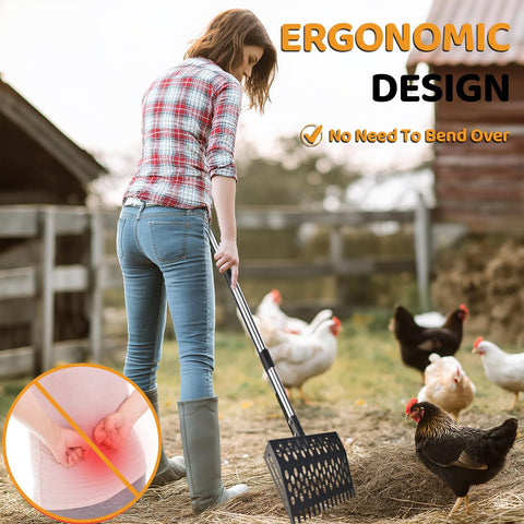 Vorhomness-10-inch-scoop-head-in-action with curved groove design boosts capacity.