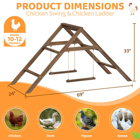 Vorhomness spacious 69 inch perch shows large footprint for flock rest