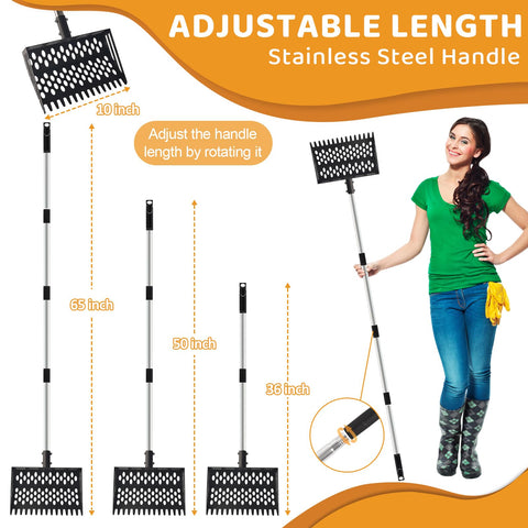 Vorhomness-stainless-steel-handle-3-section-twist easy height adjustment for tall or short users.