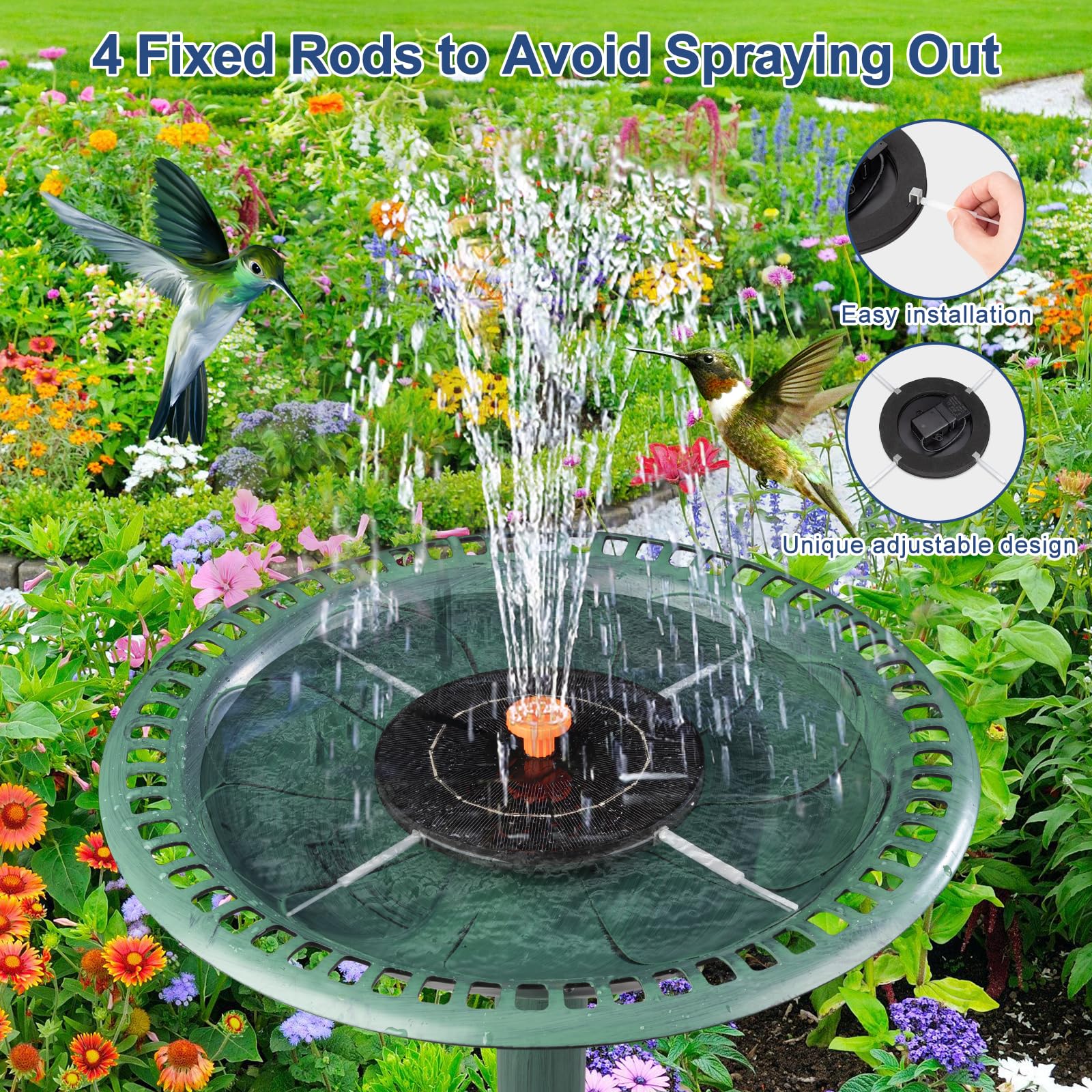 VOROSY anti-drift fixed rods prevent water spill