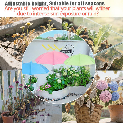 Vorriop plant umbrella stand supports durable shade for tall flowering plants.