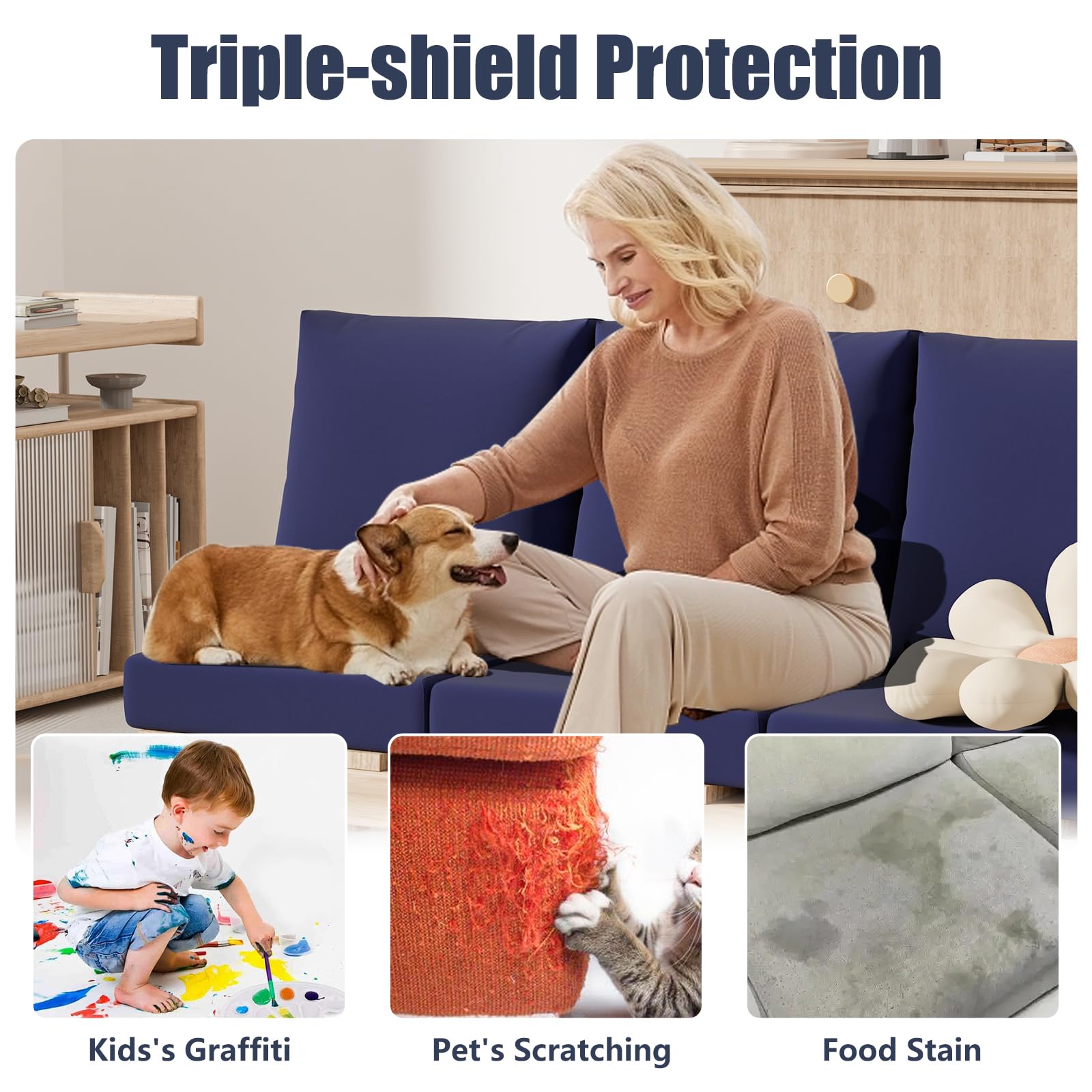 Vorshape durable soft fabric withstands outdoor wear.