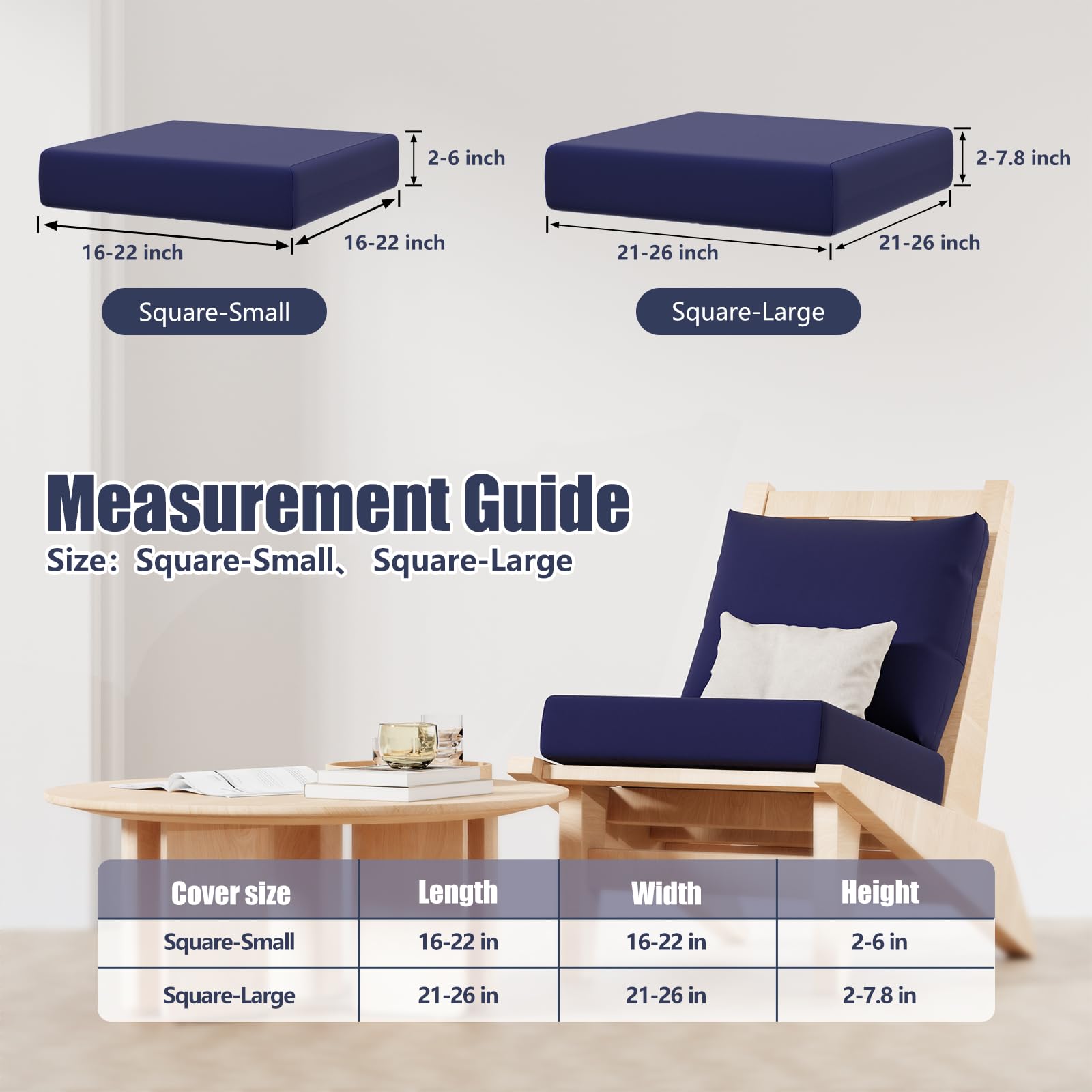 Vorshape 8Pcs small square cushion covers refreshing compact cushions with a modern look.