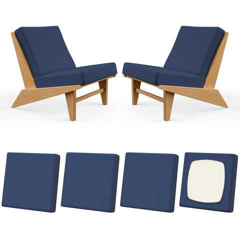 Vorshape square large navy cushion cover on sofa for refreshed look.