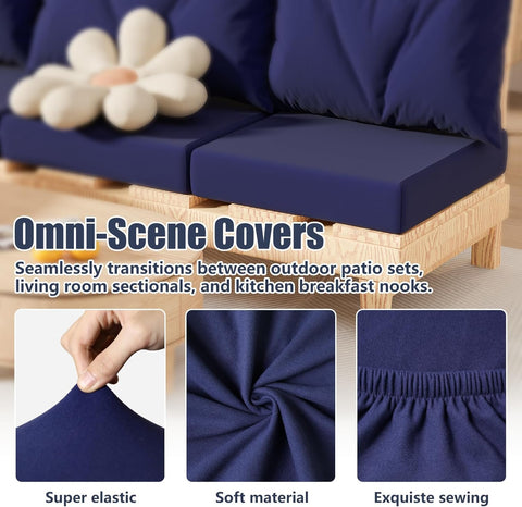 Vorshape stretch-fit cushion cover demonstrating universal compatibility.