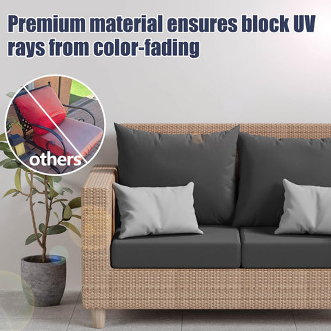 Vorshape sun-proof fabric protects colors from UV fading on outdoor furniture.