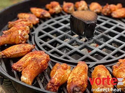 VORTEX direct heat for UDS supports durable stainless steel construction.