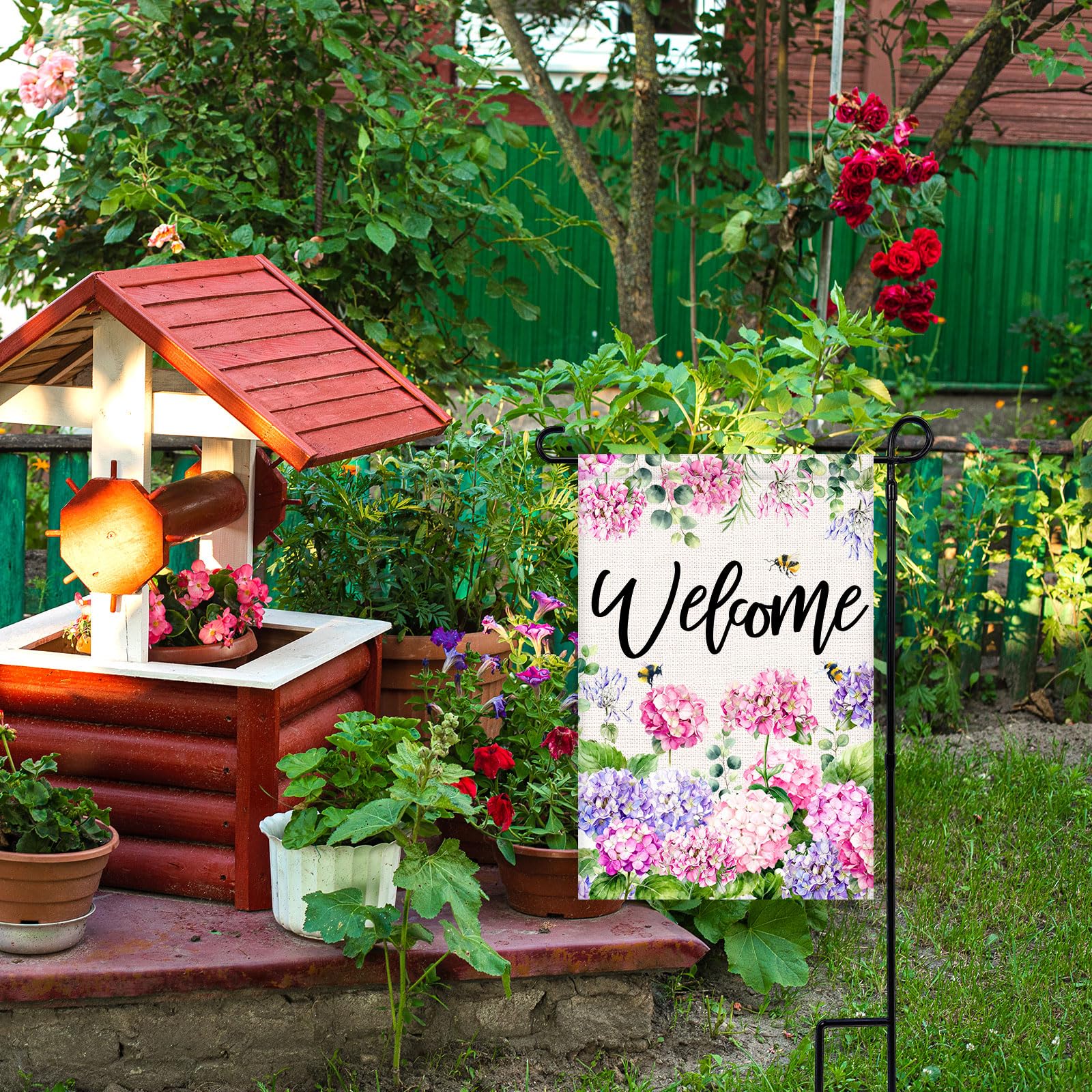 Vorupel farmhouse charm elevates seasonal outdoor decor.