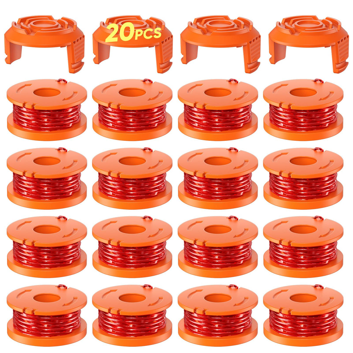 VOSOIR WA0010 replacement spool 10ft demonstrates durable line for Worx trimmers