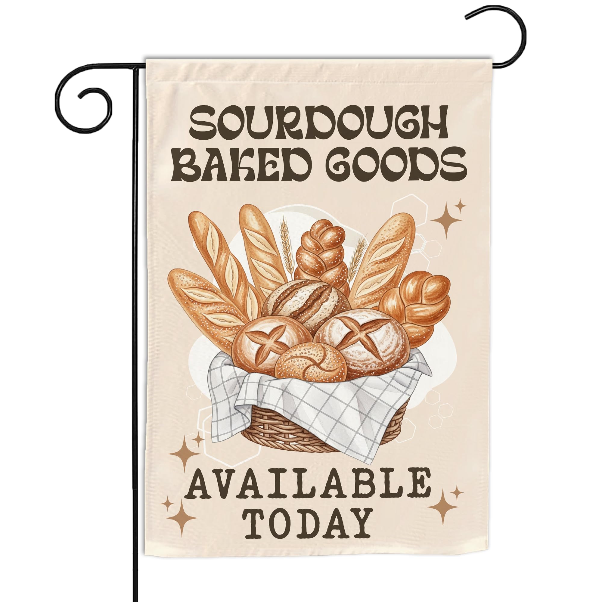 VOTANTA Sourdough Bakery Garden Flag front view for welcoming outdoor decor.