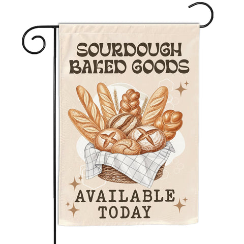 VOTANTA Sourdough Bakery Garden Flag front view for welcoming outdoor decor.