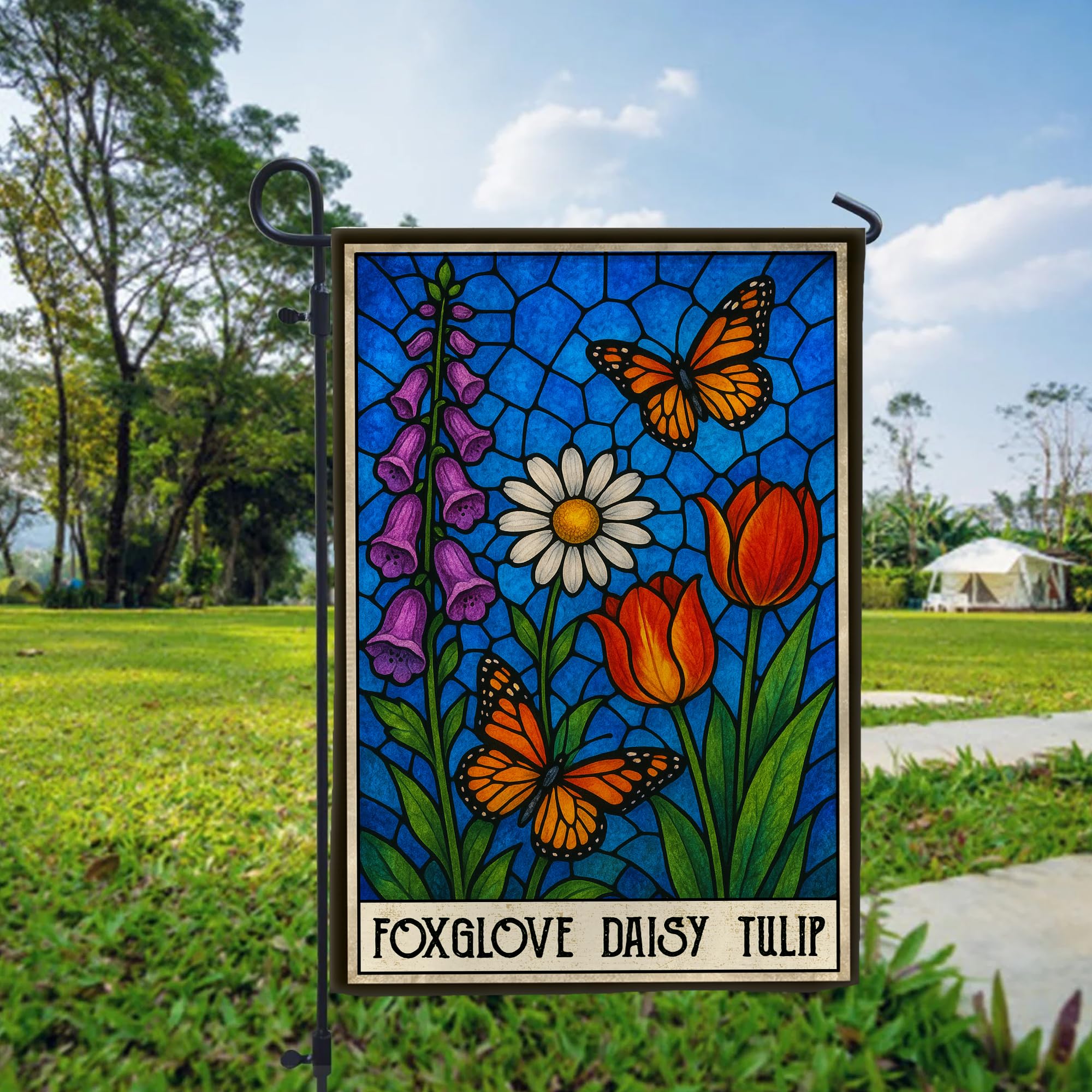 VOTANTA outdoor welcome garden flag adds charm to a yard or porch